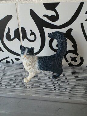 MAINE COON Cat Domestic House Figure White Gray Grey 2008 Blip Toys REF 16604